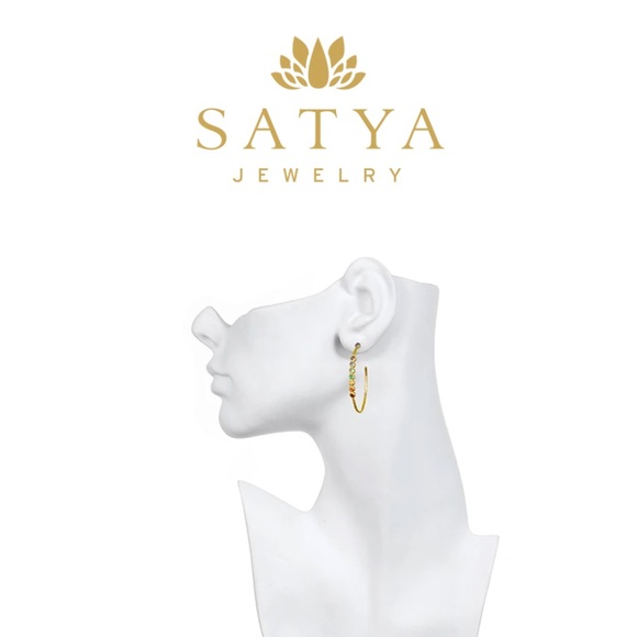 Chakra ✨ Gold Gem Earrings - Picture 3 of 4